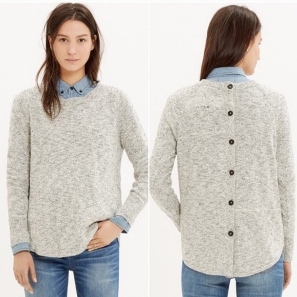 Madewell Sweaters - Madewell Sweater Back Button Up Small Cream C19